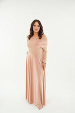 Load image into Gallery viewer, The Serena off shoulder Jersey dress