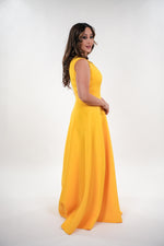 ഗാലറി വ്യൂവറിലേക്ക് ചിത്രം ലോഡ് ചെയ്യുക, Agnes metallic zippered half sleeves maxi dress