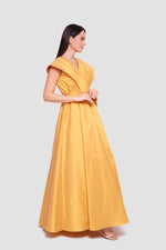 Load image into Gallery viewer, Stella Golden Mustard Pleated Sleeveless Maxi Dress