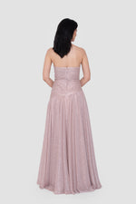 Load image into Gallery viewer, Alethea Metallic Sleeveless Corset Maxi Dress