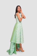 Load image into Gallery viewer, Maha Mint Green Taffeta Sleeveless Dress