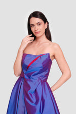 Load image into Gallery viewer, Luna Silver Gray Strapless Corset Maxi Dress