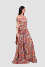Load image into Gallery viewer, Kim Black And Silver Accents Off-shoulder Corset Maxi Dress