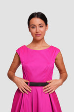 Load image into Gallery viewer, Elkie Vibrant Fuchsia High Low Maxi Dress