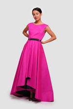Load image into Gallery viewer, Elkie Vibrant Fuchsia High Low Maxi Dress