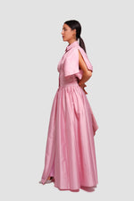 Load image into Gallery viewer, Katy Dusty Rose Button-down Maxi Dress With Opened Sleeves