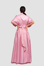 Load image into Gallery viewer, Katy Dusty Rose Button-down Maxi Dress With Opened Sleeves