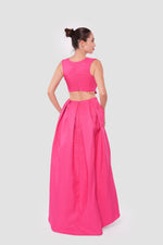 Load image into Gallery viewer, Clara Crimson Red Open Back Sleeveless Maxi Dress