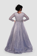 Load image into Gallery viewer, Cali Ice Blue Embellished A line Maxi Dress