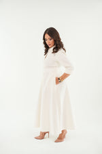Load image into Gallery viewer, The Margot White minimalistic maxi dress
