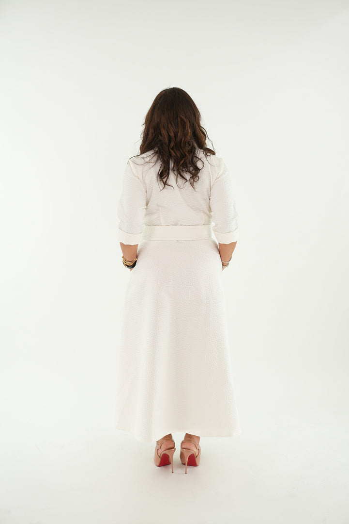 The Margot White minimalistic maxi dress