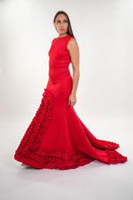 ഗാലറി വ്യൂവറിലേക്ക് ചിത്രം ലോഡ് ചെയ്യുക, Juliette ruffled long tiered sleeveless Maxi dress
