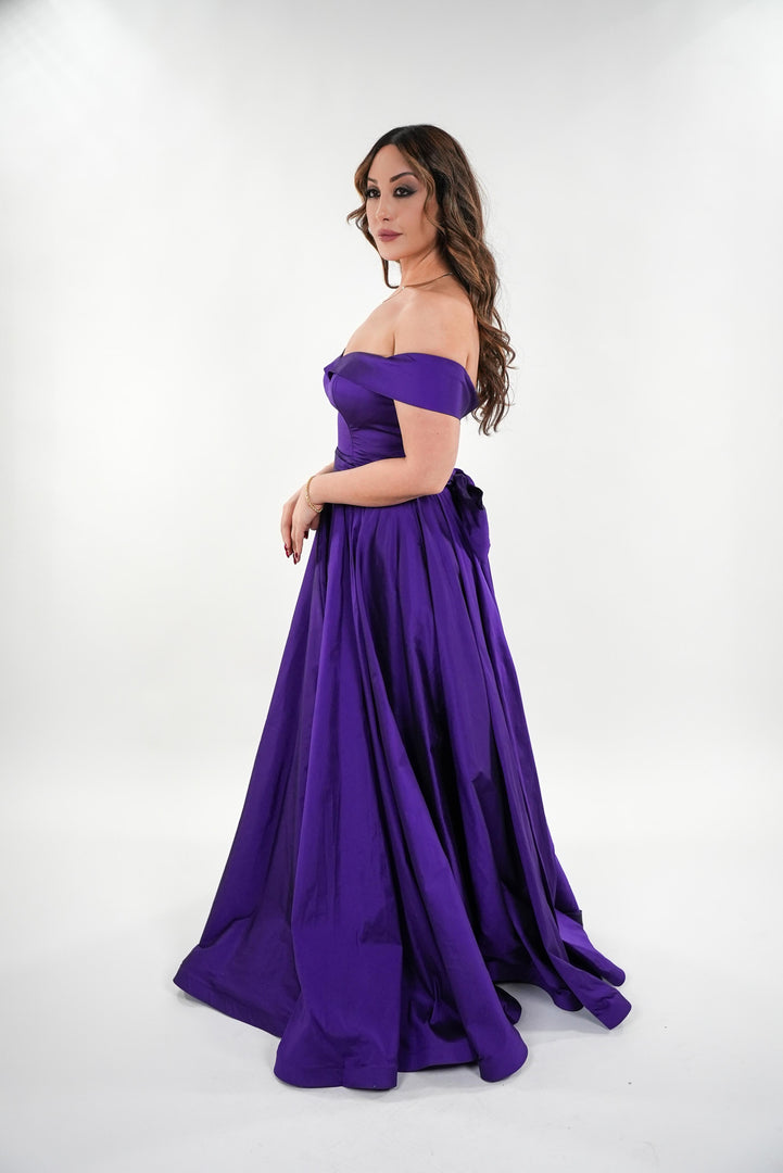 Maeve off shoulder neckline corset maxi dress