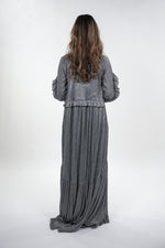ഗാലറി വ്യൂവറിലേക്ക് ചിത്രം ലോഡ് ചെയ്യുക, Adrianna modest collared maxi dress with frill details
