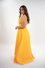 ഗാലറി വ്യൂവറിലേക്ക് ചിത്രം ലോഡ് ചെയ്യുക, Agnes metallic zippered half sleeves maxi dress