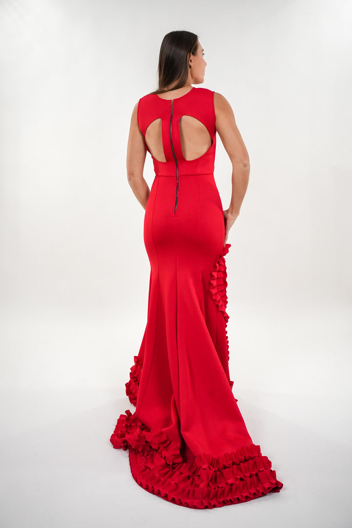 Juliette ruffled long tiered sleeveless Maxi dress
