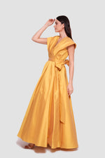 Load image into Gallery viewer, Stella Golden Mustard Pleated Sleeveless Maxi Dress
