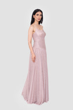 Load image into Gallery viewer, Alethea Metallic Sleeveless Corset Maxi Dress

