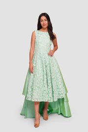 Maha Mint Green Taffeta Sleeveless Dress