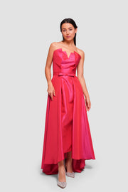 Tala Crimson Red Corset Maxi Dress
