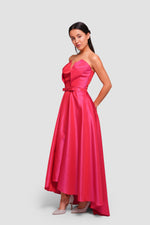 Load image into Gallery viewer, Tala Crimson Red Corset Maxi Dress
