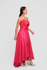 Load image into Gallery viewer, Tala Crimson Red Corset Maxi Dress
