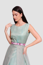 Load image into Gallery viewer, Abby Ombre Floral Print Pleated Sleeveless Maxi Dress
