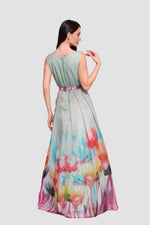 Load image into Gallery viewer, Abby Ombre Floral Print Pleated Sleeveless Maxi Dress
