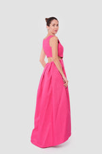 Load image into Gallery viewer, Clara Crimson Red Open Back Sleeveless Maxi Dress
