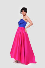 Load image into Gallery viewer, Tanya Strapless Sweetheart Pleated Maxi Dress
