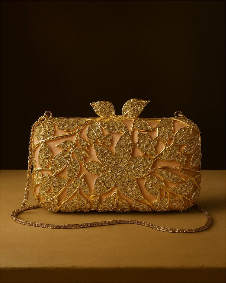 The Rose Gold Petal Clutch